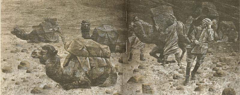william r clark hedins expedition under en sandstorm langt inne i takla makanoknen i april 1894 Germany oil painting art